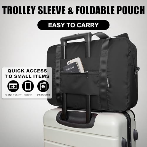 Duffle Bag for Travel Foldable Personal Item Travel Bag, 40L, Black - color: Black, size: 40L