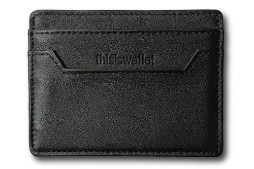 Minimalist Wallet for Men & Women – Ultra Slim Credit Card Holder Small Front Pocket Wallet – Compact, Thin, Lightweight Design - style: 4-card (Black)