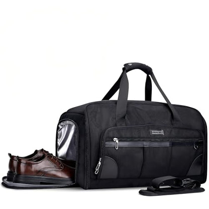 WITZMAN Garment Duffle Bags for Travel Men Suits 55L with Shoe Compartment - color: Black