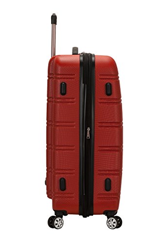 Rockland Melbourne Hardside Expandable Spinner Wheel Luggage, Checked Large 28", Red - color: Red, size: Checked Large 28"