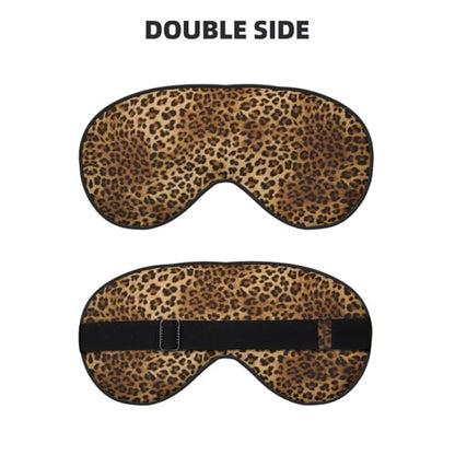 Abstract Brown Leopard Sleep Mask Eye Cover Soft for Nap Meditation - color: Abstract Brown Leopard