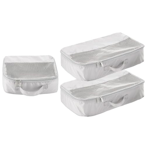 Whitmor Travel Packing Cubes Set of 3, Mesh Luggage Organizers