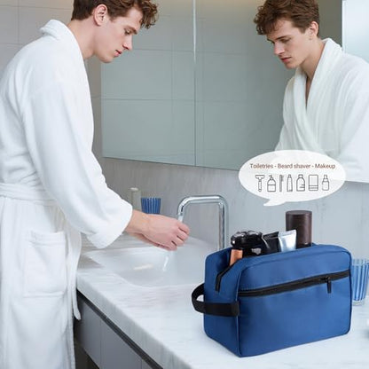 Elviros Hanging Toiletry Bag, Lightweight Travel Dopp Kit, Large, Navy Blue - color: Navy Blue, size: Large