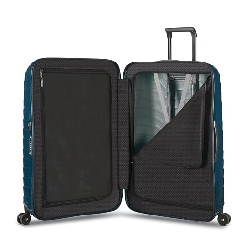 Samsonite Proxis Medium Hardside Luggage with Dual Spinner Wheels - Innovative Roxkin™ Lightweight Shell With Ultimate Durability- Includes TSA Lock, Ergonomic Telescoping Handle - Petrol Blue - color: Petrol Blue, size: Medium Spinner
