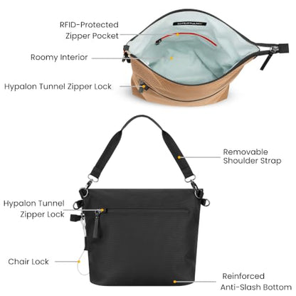 Sherpani Vale, Anti-Theft Crossbody Tote for Women - color: Brown Sand