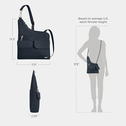Travelon Anti-Theft Classic Crossbody Bag - color: Midnight