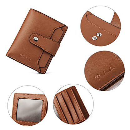 BOSTANTEN Leather Womens Wallet Small RFID Blocking Credit Card Holder - color: 3-Brown
