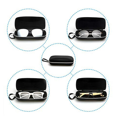Sunglasses Case,Large Waterproof Eyeglasses Case Hard for Adults & Kids - color: Black1