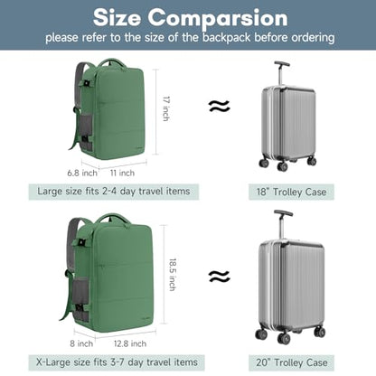 Taygeer Travel Backpack for Women, TSA Carry On Backpack with Shoe Pouch - color: Peridotgreen, size: Large