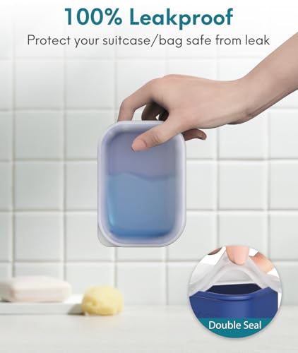 Quatish Large Leakproof Travel Soap Case, Solid Shampoo Bar Holder, Blue - color: Blue, size: Large
