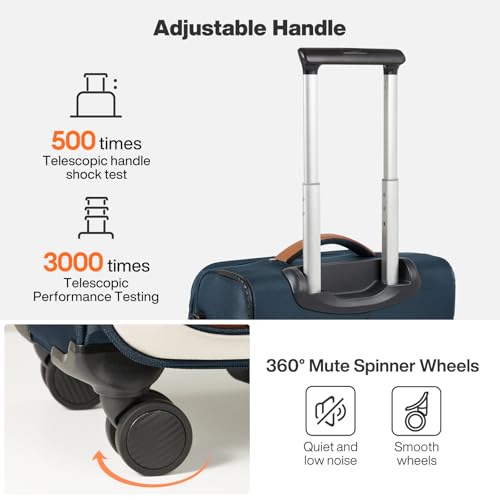 mixi 28 Inch Softside Checked Luggage, Deep Blue-Off White - color: Deep Blue-Off White, size: 28-Inch Checked in