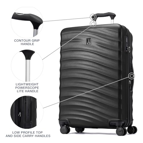 Travelpro Maxlite Air V2 Hardside Expandable Checked, Black, 25-Inch - color: Black, size: Checked Medium 25-Inch