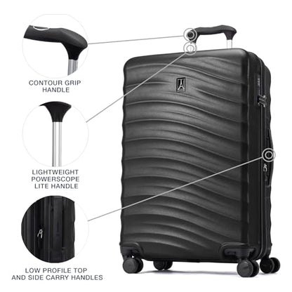 Travelpro Maxlite Air V2 Hardside Expandable Checked, Black, 25-Inch - color: Black, size: Checked Medium 25-Inch