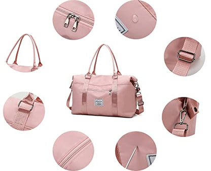 NWLR Travel Duffle Bag Weekender Overnight Carry on Bag for Women - color: D-Grey