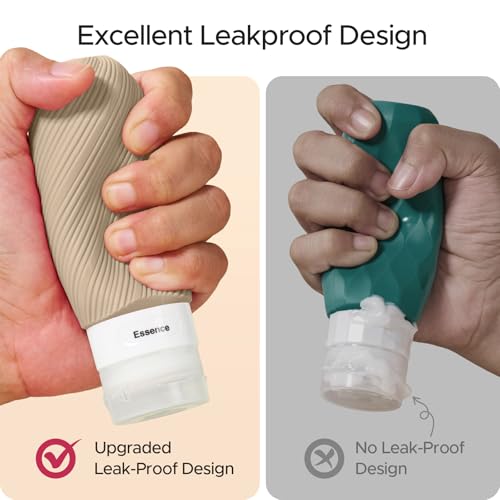 LitBear 23 Pack TSA Approved Travel Bottles for Toiletries, Leak Proof - color: Brown
