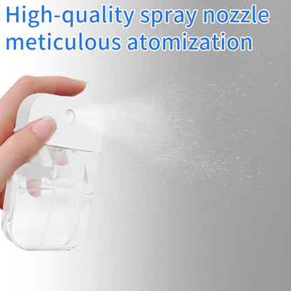 2 PCS Clear Spray Bottles, Portable Card Spray Bottles, 50 ML Refillable Plastic Perfume Atomizer Vials, Suitable Perfume, moisturizing water, hand sanitizer - color: 50ML 2 Pcs