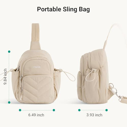 MOSISO Small Sling Bag for Women, Puffer Crossbody Bag Daypack