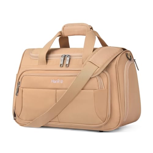 HanTrip 16 Inch Under Seat Carry On Duffle Bag for Airplanes, Pink - color: Pink, size: Carry-on 16.5-Inch