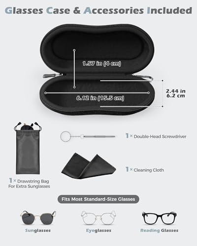 ProCase Sunglasses Case, Hard Shell Glasses Case for Men Women -Darkgrey - color: Darkgrey