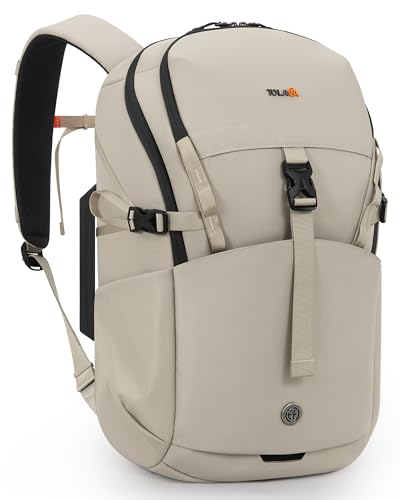 Tolaccea 30L Travel Backpack 15.6" Laptop Carry On Daypack for Work College - color: Kavir White