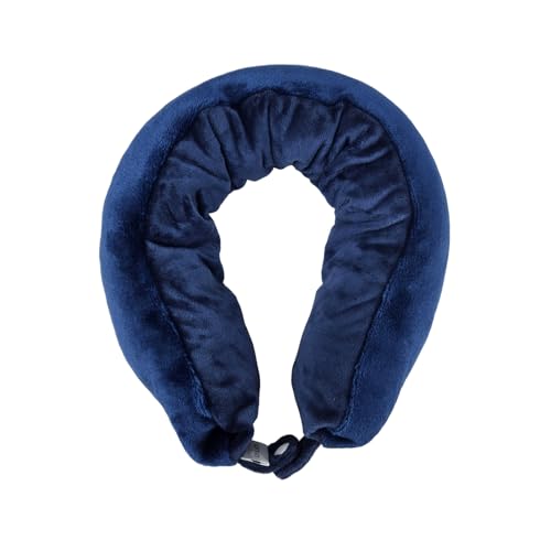 2-in-1 Travel Pillow/Blanket,Airplane Neck Pillow,Lightweight Throw Blanket - color: Blue