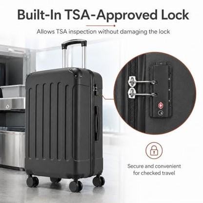 YOETEY 3-Piece Carry-On Set with Tote and Toiletry Bags, Black - color: Black, size: 3-Piece Set