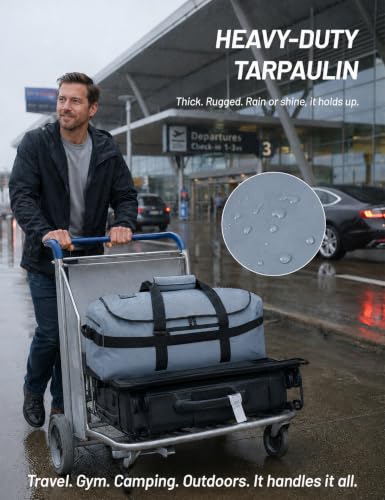 MIER 40L/60L/90L Water Resistant Backpack Duffel, Heavy Duty Duffle Bags - color: Gray, size: 60l