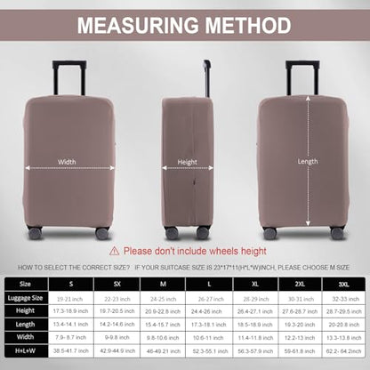 Travel Luggage Cover - Scratch-Resistant Fit 19-31 Inch Suitcase Protector (Khaki, M(24-25 inch)) - color: Khaki, size: 24-25 inch