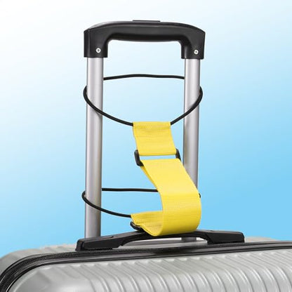 PATIKIL Luggage Straps Bag Bungee, 2 Pcs Suitcase Straps Adjustable Belt for Add a Bag Easy to Travel Elastic Strap Belt Handle Handbag Backpack, Yellow - color: Yellow