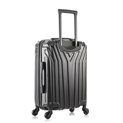 InUSA VASTY 20-Inch Carry-On Hardside Spinner Luggage Lightweight Black - color: Black, size: 20 Inch