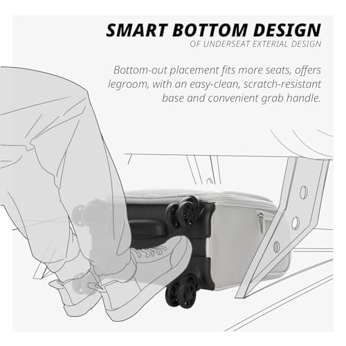 Verage Underseat Carry On Luggage with Wheels,14.5-Inch,Cloud Gray - color: Cloud Gray, size: 14.5-Inch Plus Underseat