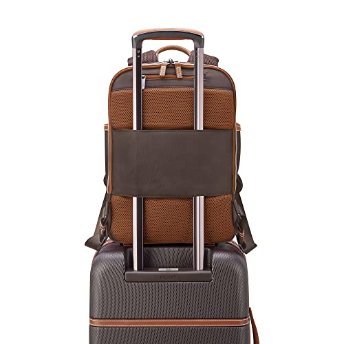 DELSEY PARIS Chatelet Air 2.0, Carry-On and Backpack, Chocolate Brown - color: Chocolate Brown, size: 2 Piece Set (20/Backpack)