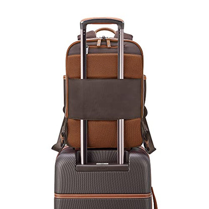 DELSEY PARIS Chatelet Air 2.0, Carry-On and Backpack, Chocolate Brown - color: Chocolate Brown, size: 2 Piece Set (20/Backpack)