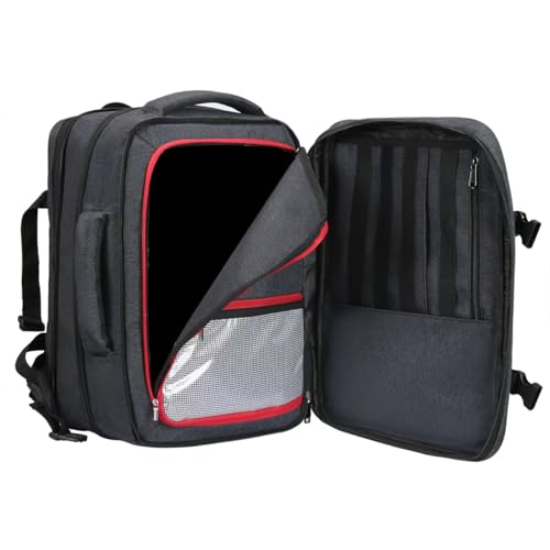DUKAP X-Era Expandable Backpack - Heavy Duty Material, Premium Washed Fabric, Padded Laptop Compartment, Easy Access Pockets, Carry-On Sleeve, High Performance Backpack for Travel - Black - color: Black