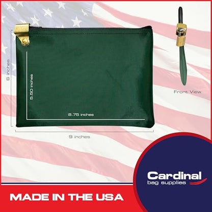 Medication Security Bag with Padlock, Forest Green - color: Forest Green