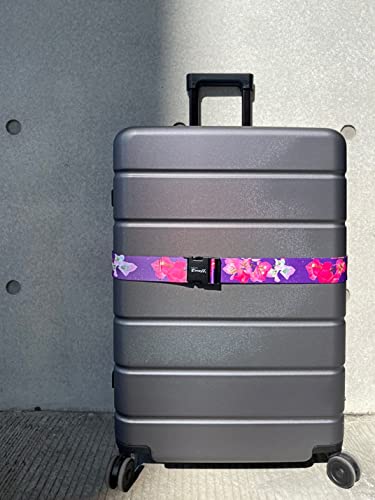 Teeoff 2 Pack Elastic Luggage Straps Suitcase Belts Travel Bag Accessories Adjustable 220CM (Purple) - color: Purple