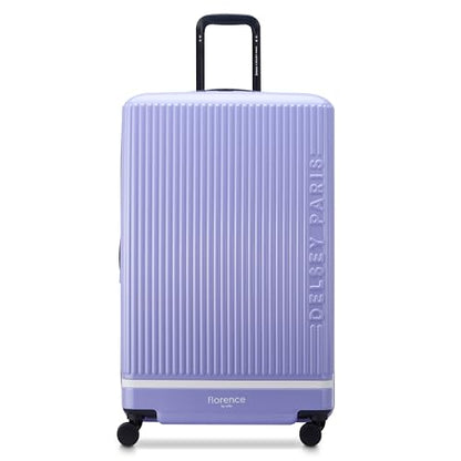 florence by mills Spin Me Away Hardside Expandable Luggage with Spinner Wheels, Lavender, Checked-Large 29 Inch - color: Lavender, size: Checked-Large 29 Inch