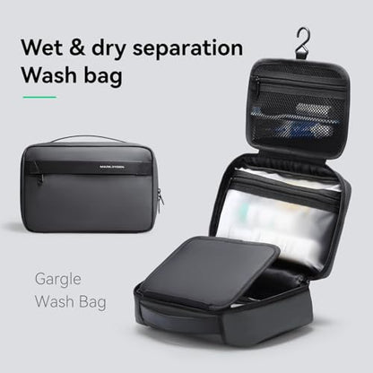 MARK RYDEN Hanging Toiletry Bag for Men, Travel Toiletry Organizer Dopp Kit - color: Dark Grey
