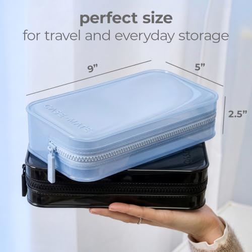 Case-Mate Jelly Makeup Bag - Waterproof Zipper Pouch - Midnight Black - color: Midnight Black
