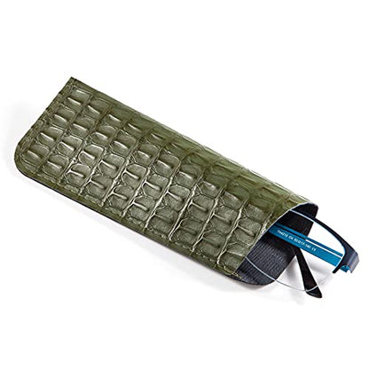 TRIUMPH VISION 3 Pack Reading Glasses Pouch Soft Case Eyeglass Sleeve Slim - color: Black Green Brown, size: Small
