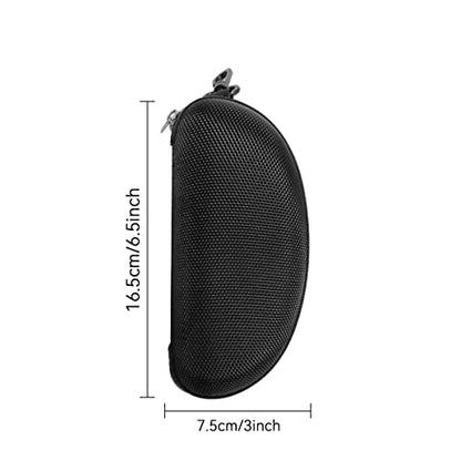 3pcs Zipper Hard Shell Sunglasses Case and Eyeglasses Case Portable Travel Glasses Case with Plastic Hook - color: Silver