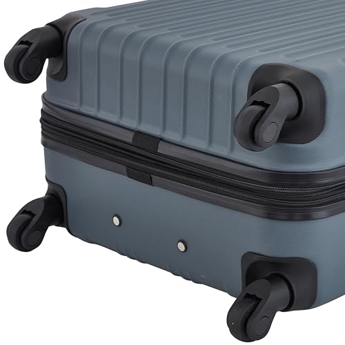 Travelers Club Midtown Hardside 4-Piece Luggage Travel Set, Slate - color: Slate