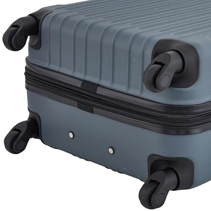 Travelers Club Midtown Hardside 4-Piece Luggage Travel Set, Slate - color: Slate