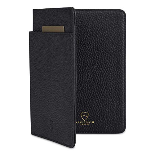 Vaultskin KENSINGTON Passport Holder for Travel, RFID Wallet (Matt Black) - color: Matt Black