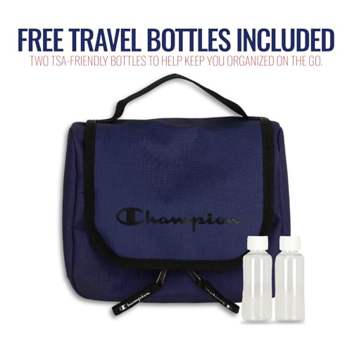 Champion Travel Hanging Toiletry Bag for Women Travel Bag with Hook - Blue