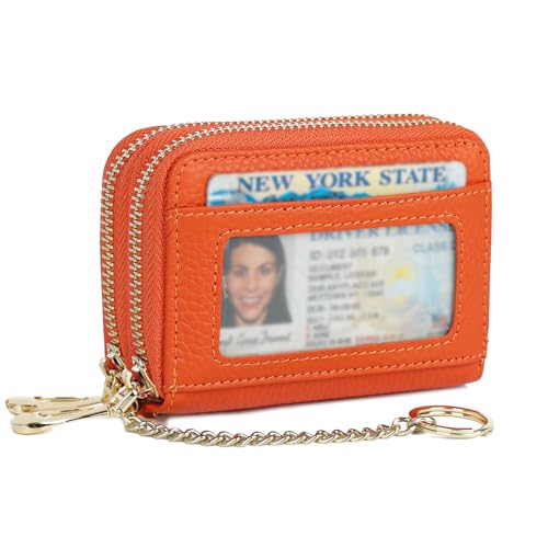 imeetu Rfid Credit Card Holder, Businese Card Case, Wallet for Women Men - color: Max - Orange