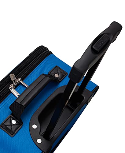 Rockland Journey Softside Upright Luggage Set,Expandable, Blue, 4-Piece (14/19/24/28) - color: Blue, size: 4 Piece (28"/24"/19"/14" Tote)
