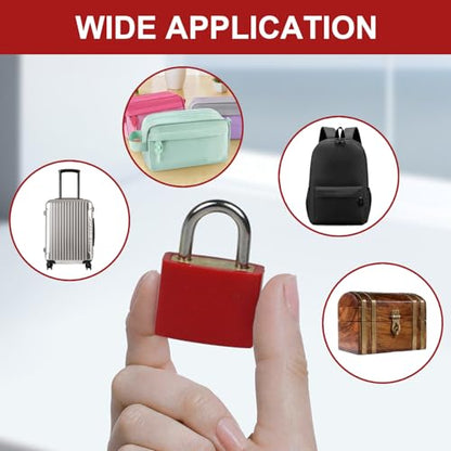 2 Pcs Suitcase Locks with Keys, Multicolor Mini Padlock with Key for Suitcases Backpacks Boxes Cabinet Laptop Bags Travel Bags Locker (Green,Yellow) - color: Green,Yellow