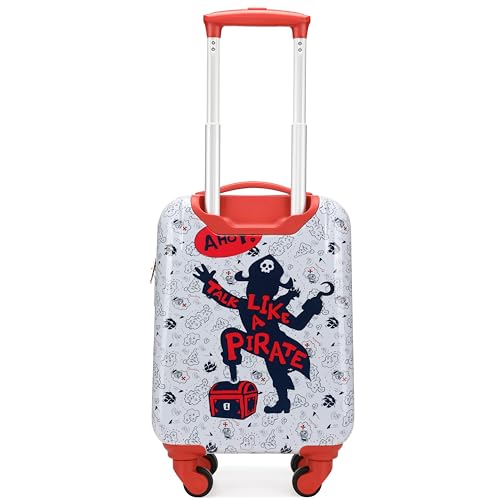 Nautica Kids Luggage - 18" Airline Approved Rolling Hardside Upright Carry-on Suitcase with Wheels (Pirate Ahoy) - color: Pirate Ahoy