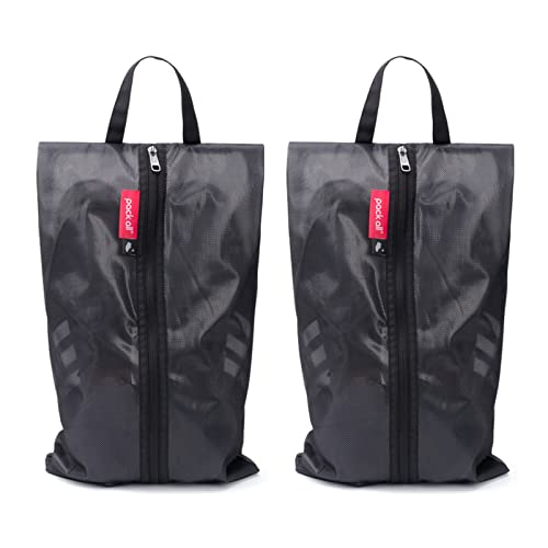 pack all 여행용 플러스 사이즈 신발 가방, 방수 신발 파우치 - color: 플러스-블랙, style: 2팩